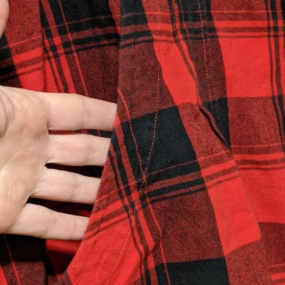 Duluth Trading Co Flapjack cotton flannel shirt jacket shacket buffalo check XL - Picture 8 of 12